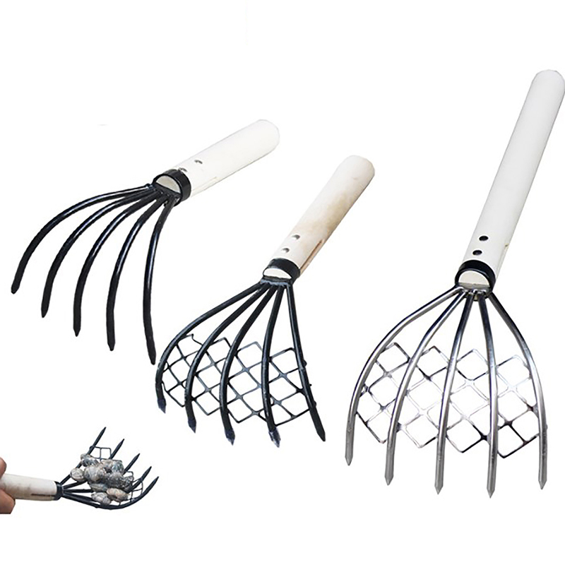 Clam Rake With Net 5 Claw Wood - Dry Herb Vaping Accessories review and price