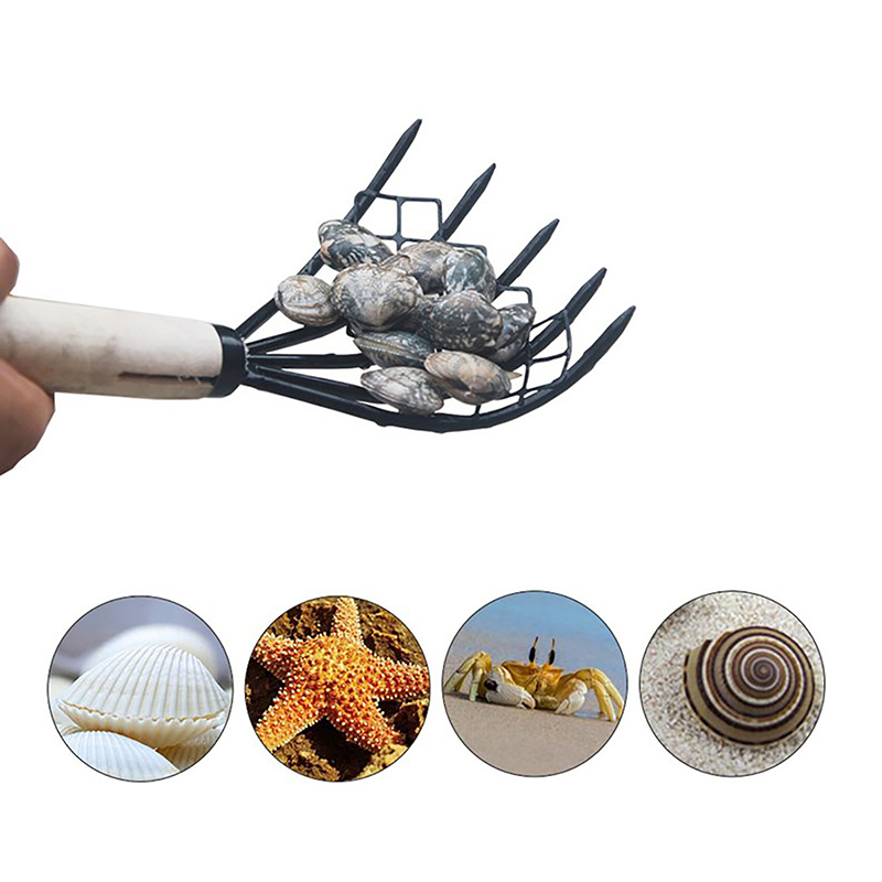 Clam Rake With Net 5 Claw Wood - Dry Herb Vaping Accessories review and price